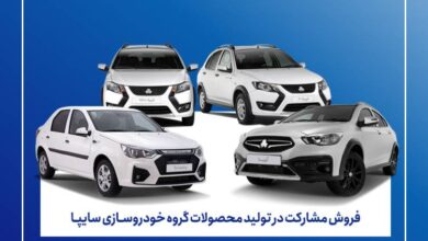 فروش مشارکت در تولید محصولات گروه سایپا ویژه متقاضیان طرح عادی